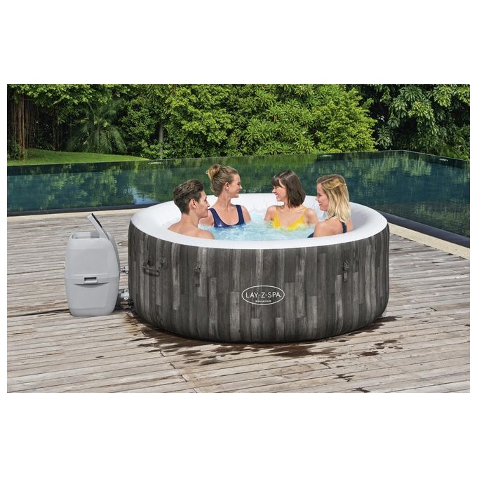Bestway 60005 Lay-Z-Spa Bahamas Idromassaggio Gonfiabile AirJet 120 getti 669 L 40°C per 4 persone 180x66 cm