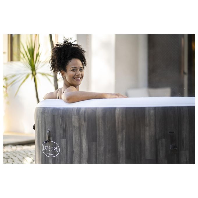 Bestway 60005 Lay-Z-Spa Bahamas Idromassaggio Gonfiabile AirJet 120 getti 669 L 40°C per 4 persone 180x66 cm
