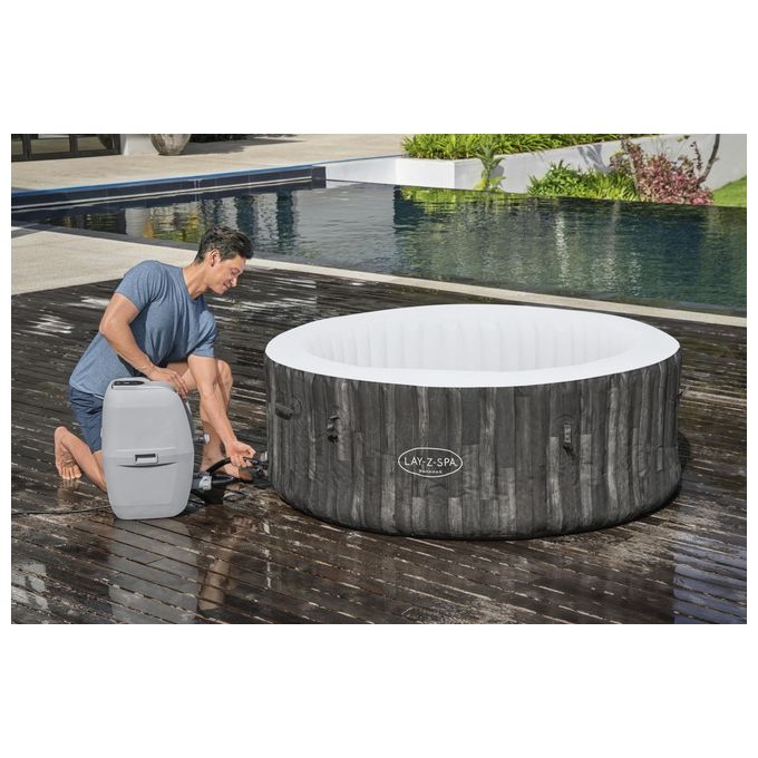 Bestway 60005 Lay-Z-Spa Bahamas Idromassaggio Gonfiabile AirJet 120 getti 669 L 40°C per 4 persone 180x66 cm