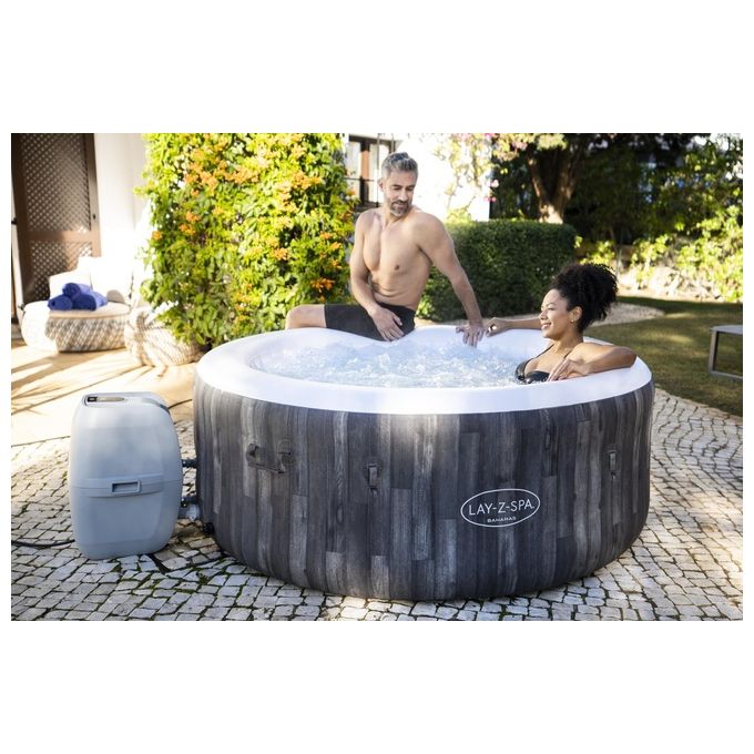 Bestway 60005 Lay-Z-Spa Bahamas Idromassaggio Gonfiabile AirJet 120 getti 669 L 40°C per 4 persone 180x66 cm