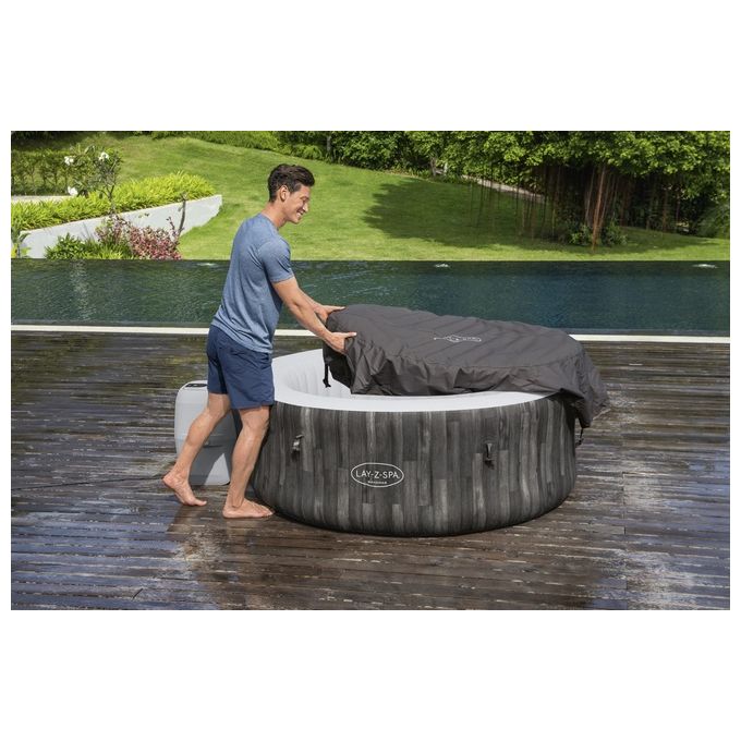 Bestway 60005 Lay-Z-Spa Bahamas Idromassaggio Gonfiabile AirJet 120 getti 669 L 40°C per 4 persone 180x66 cm