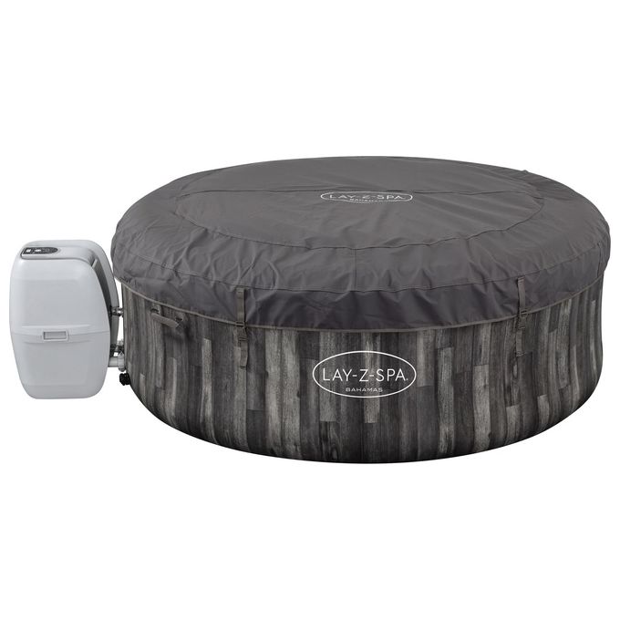 Bestway 60005 Lay-Z-Spa Bahamas Idromassaggio Gonfiabile AirJet 120 getti 669 L 40°C per 4 persone 180x66 cm