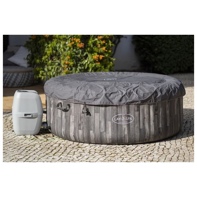 Bestway 60005 Lay-Z-Spa Bahamas Idromassaggio Gonfiabile AirJet 120 getti 669 L 40°C per 4 persone 180x66 cm