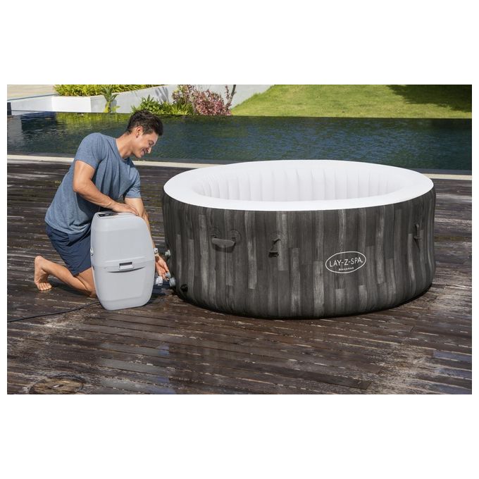 Bestway 60005 Lay-Z-Spa Bahamas Idromassaggio Gonfiabile AirJet 120 getti 669 L 40°C per 4 persone 180x66 cm