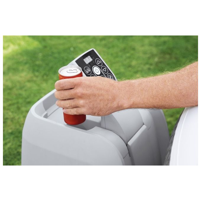Bestway 60035 Lay-Z-Spa Havana Piscina Idromassaggio Gonfiabile 669 L 4 posti 120 getti AirJet Wi-Fi 40°C colore Grigio Bianco