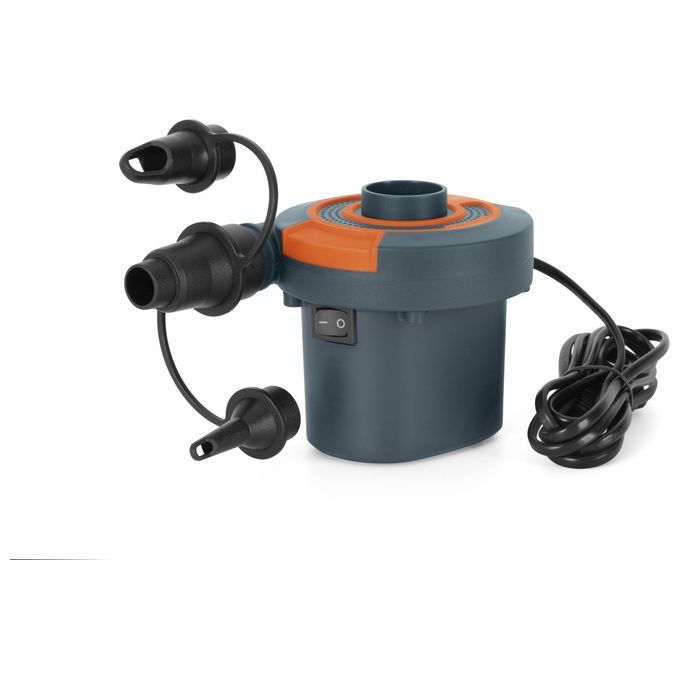Bestway 62139 Sidewinder Pompa di Gonfiaggio Elettrica AC 110 W 680 l-min 3 adattatori colore Nero