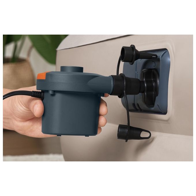 Bestway 62139 Sidewinder Pompa di Gonfiaggio Elettrica AC 110 W 680 l-min 3 adattatori colore Nero