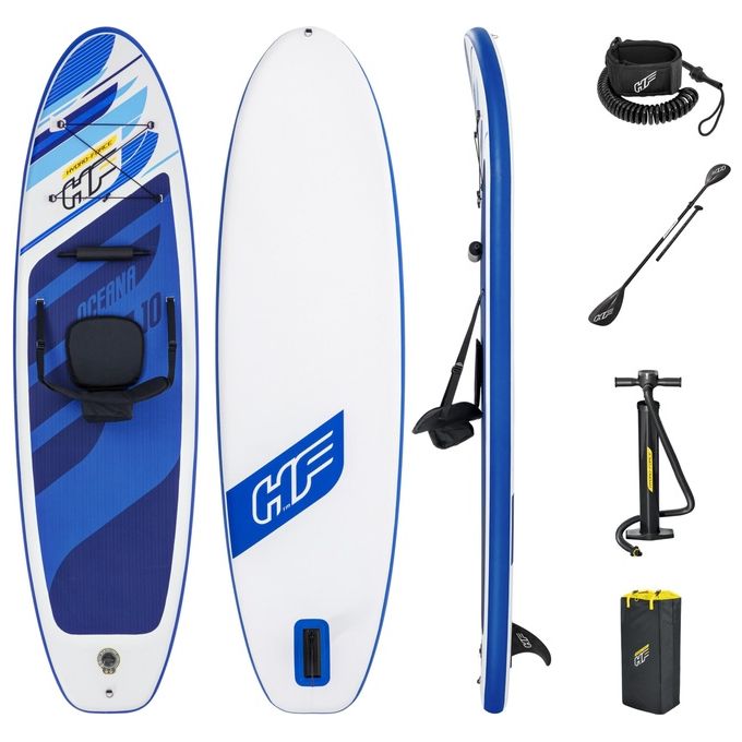 Bestway 65350 Oceana Tavola Stand Up Paddle SUP Gonfiabile 305 cm 120 Kg con Remo Pinna Rimovibile colore Multicolore