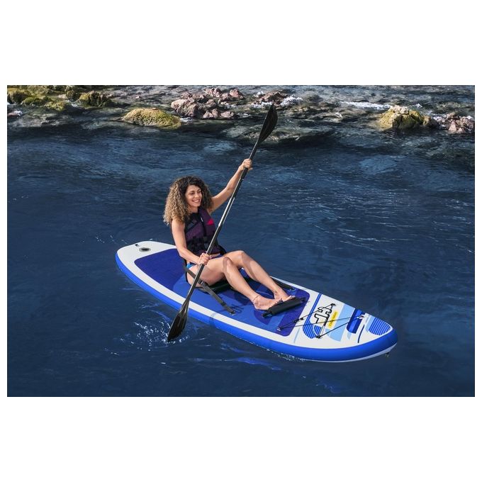 Bestway 65350 Oceana Tavola Stand Up Paddle SUP Gonfiabile 305 cm 120 Kg con Remo Pinna Rimovibile colore Multicolore