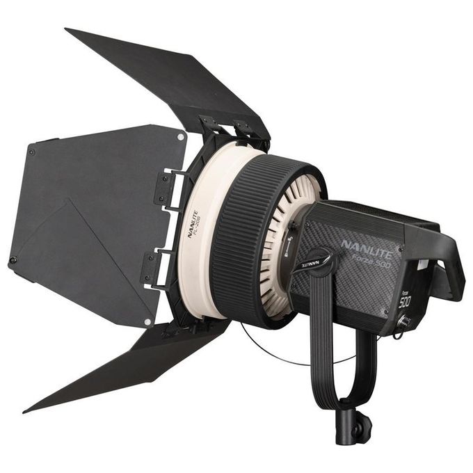Nanlite FL-20G Lente di Illuminazione Fresnel Regolabile da 10° a 45° con Alette Metalliche per Luci LED fino a 500W Attacco Bowens colore Nero Bianco