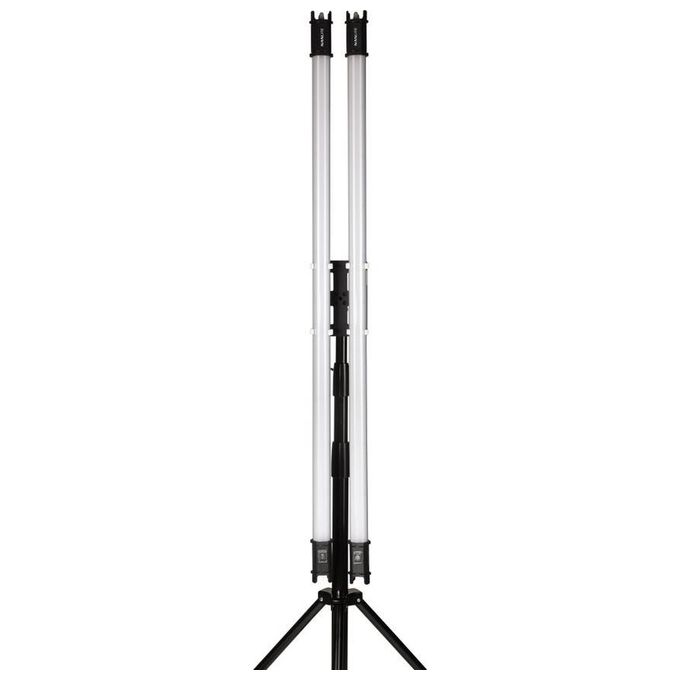 NANLITE 3715 Supporto con Doppio Giunto per PavoTube 15C e 30C Attacco da 16 mm (5-8 pollici) colore Nero