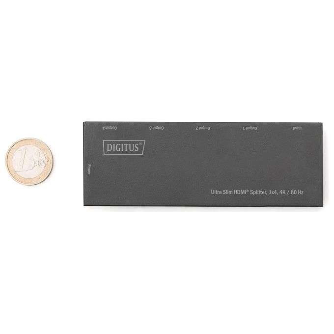Digitus DS-45323 Splitter HDMI 1x4 Risoluzione 4K 60 Hz HDR HDCP 2.2 colore Nero