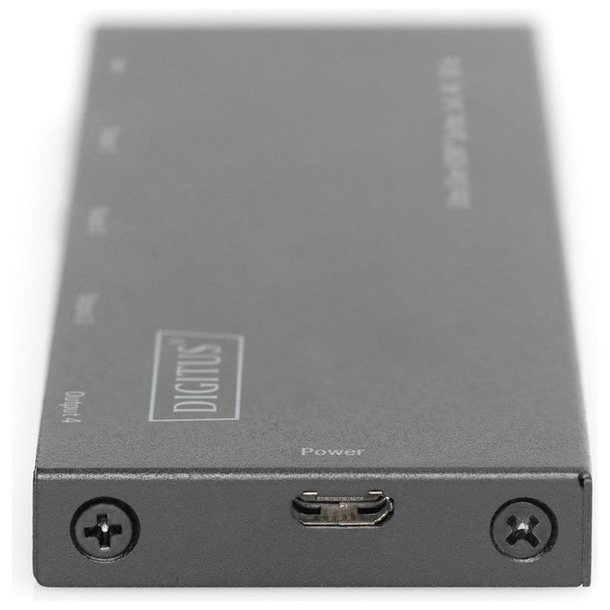 Digitus DS-45323 Splitter HDMI 1x4 Risoluzione 4K 60 Hz HDR HDCP 2.2 colore Nero