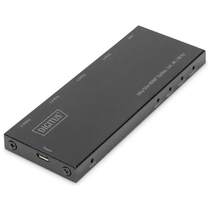 Digitus DS-45323 Splitter HDMI 1x4 Risoluzione 4K 60 Hz HDR HDCP 2.2 colore Nero