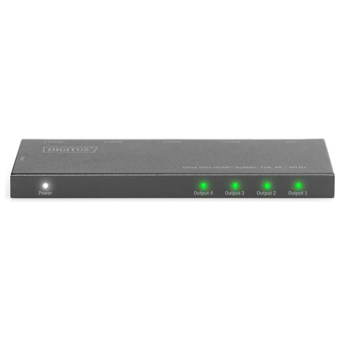 Digitus DS-45323 Splitter HDMI 1x4 Risoluzione 4K 60 Hz HDR HDCP 2.2 colore Nero