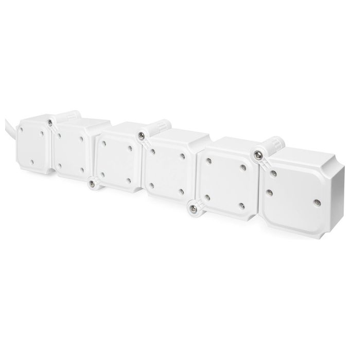 Digitus Presa Multipla Flessibile da 4 con 2 Attacchi Usb e Interruttore