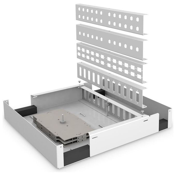 Digitus DN-96800M-2 Unibox Cassetta di Giunzione Fibra Ottica Montaggio a Parete 48 Fibre IP20 colore Grigio