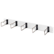 Digitus Pannello di Gestione Cavi 1he 5 Anelli in Acciaio 40x75mm Grigio Ral 7035