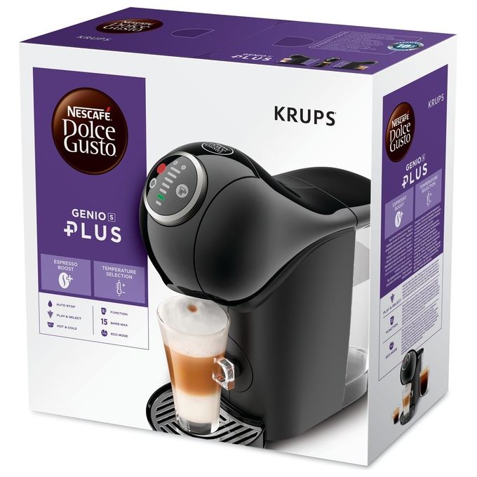 Krups KP3408 Genio S Plus Macchina da caffe' Capsule 0.8 L 15 bar 1500 W Espresso Boost HotandCold colore Nero