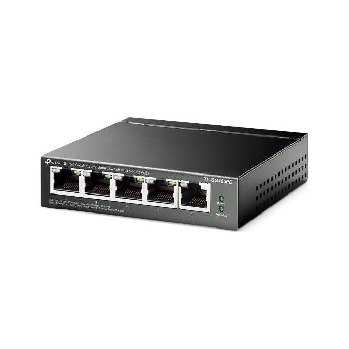 Tp-Link TL-SG105PE Switch di Rete Non Gestito L2 Gigabit Ethernet 10-100-1000 Nero Supporto Power Over Ethernet