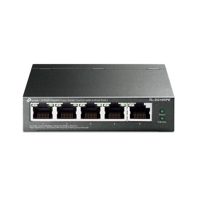 Tp-Link TL-SG105PE Switch di Rete Non Gestito L2 Gigabit Ethernet 10-100-1000 Nero Supporto Power Over Ethernet