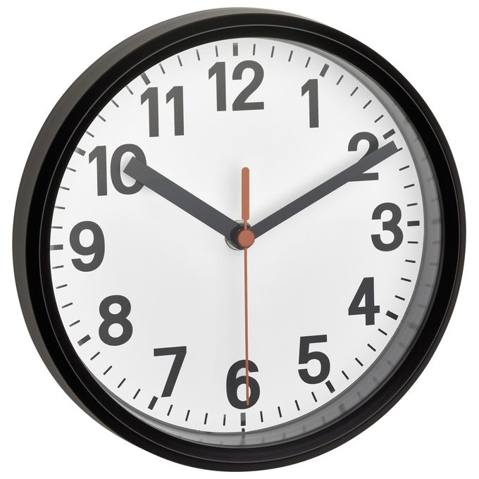 TFA Dostmann Orologio da Parete Analogico Radioncontrollato Nero