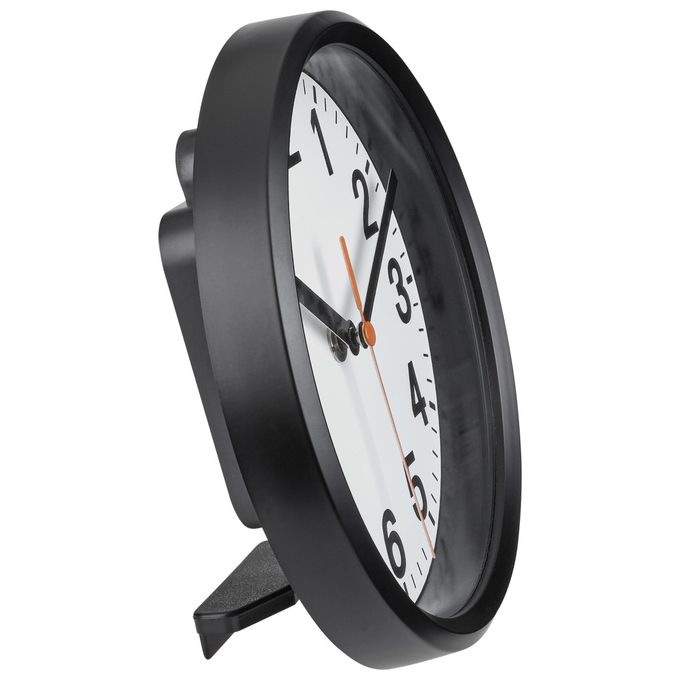 TFA Dostmann Orologio da Parete Analogico Radioncontrollato Nero