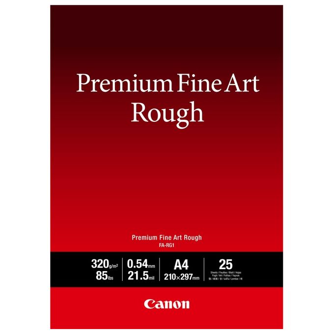Canon 4562C001 Premium Fine Art Rough Carta per Stampa Artistica 320 g-m² 25 fogli A4 colore Bianco