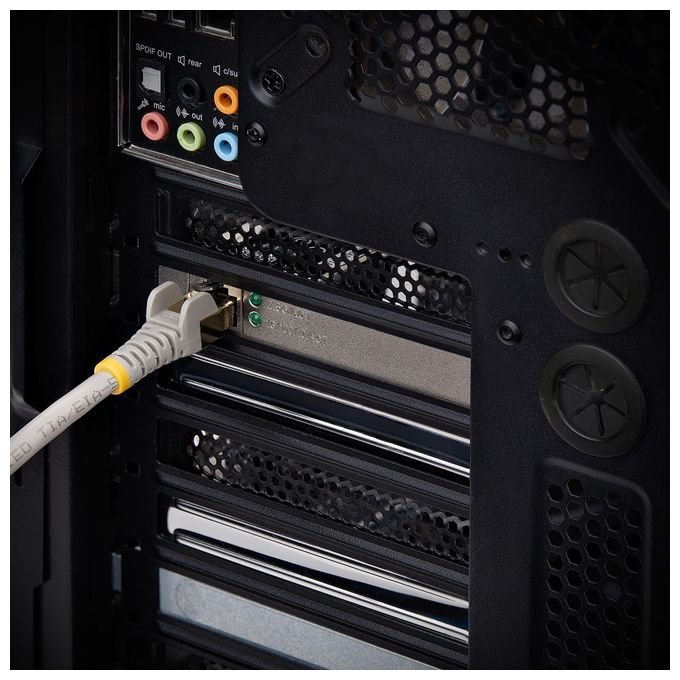 StarTech PR12GI-NETWORK-CARD Scheda di Rete PCIe 1 Porta 2.5 Gbps Intel I225-V NBASE-T Multi-Gigabit PCI Express colore Nero