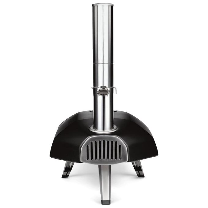 Ooni UU-P0AD00 Fyra 12 Forno per pizza portatile a pellet con pietra refrattaria in cordierite 500 °C in 15 minuti (72.6x74.2x39.4 cm) colore Nero