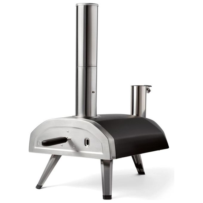 Ooni UU-P0AD00 Fyra 12 Forno per pizza portatile a pellet con pietra refrattaria in cordierite 500 °C in 15 minuti (72.6x74.2x39.4 cm) colore Nero