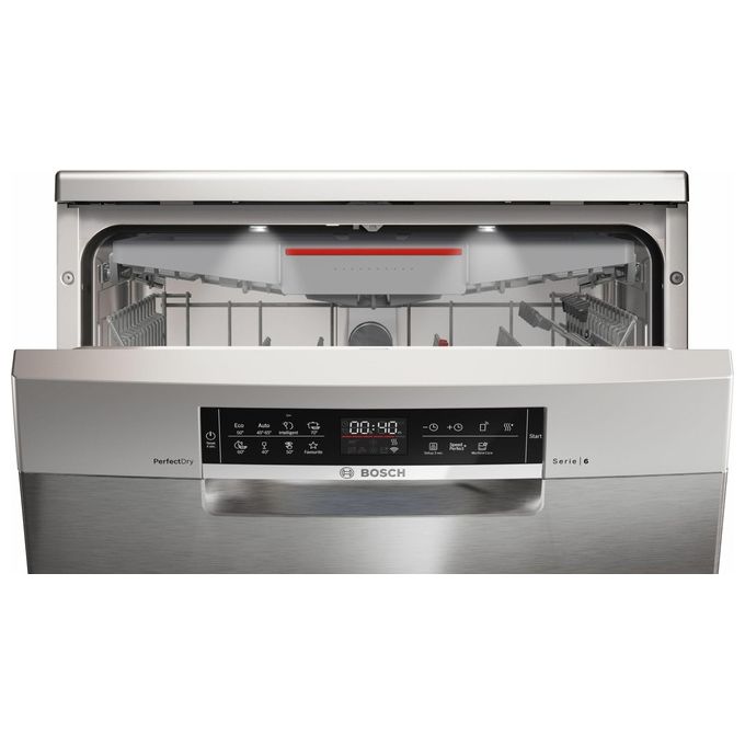 Bosch SMS6ZCI16E Serie 6 Lavastoviglie Libera Installazione 14 coperti Classe B 40 dB Wi-Fi PerfectDry (85x60x60 cm) colore Acciaio inox