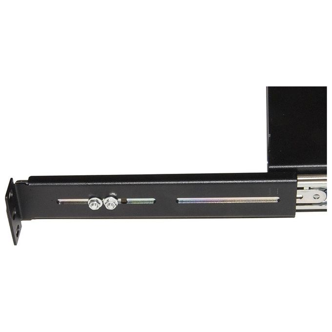 Link ripiano universale per armadio rack estraibile su binari telescopici 1 unita' nero 350mm.