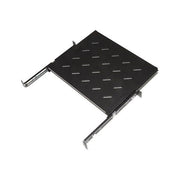 Link ripiano universale per armadio rack estraibile su binari telescopici 1 unita' nero 350mm.