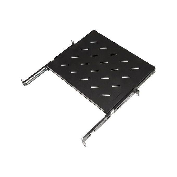 Link ripiano universale per armadio rack estraibile su binari telescopici 1 unita' nero 350mm.