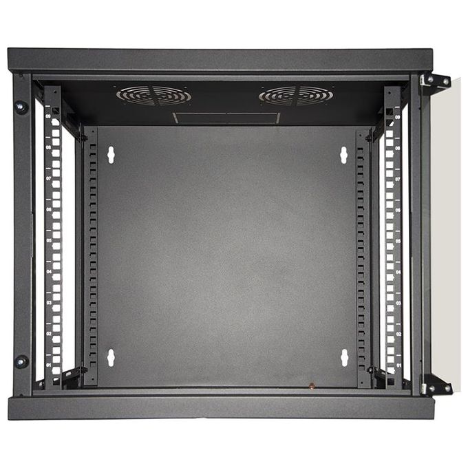 Link armadio 9 unita' da muro per reti (a)485 x (l)540 x (p) 450 mm colore nero