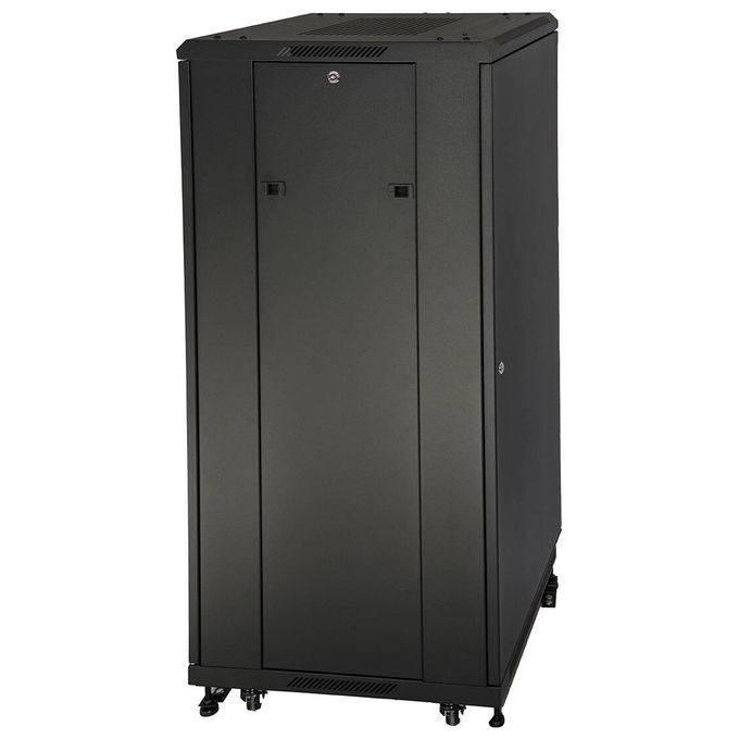 Link LK1927U610NV Armadio rack 19'' 27u 1388x600x1000mm colore nero porta vetro