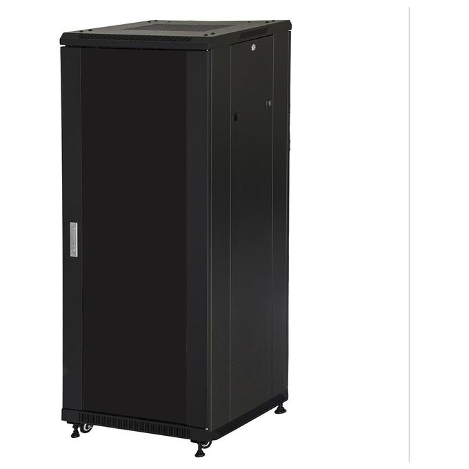 Link LK1927U610NV Armadio rack 19'' 27u 1388x600x1000mm colore nero porta vetro