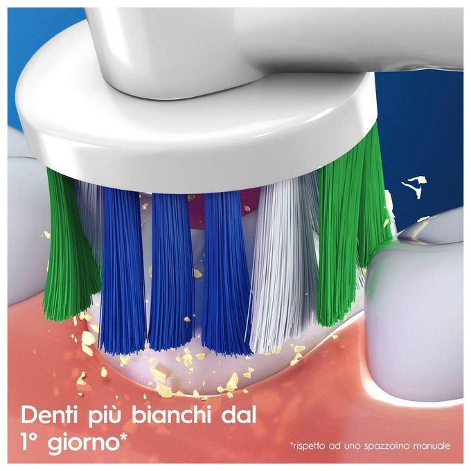 Braun Oral-B 3D White Testine di Ricambio con Tecnologia CleanMaximiser Confezione da 3 Pezzi