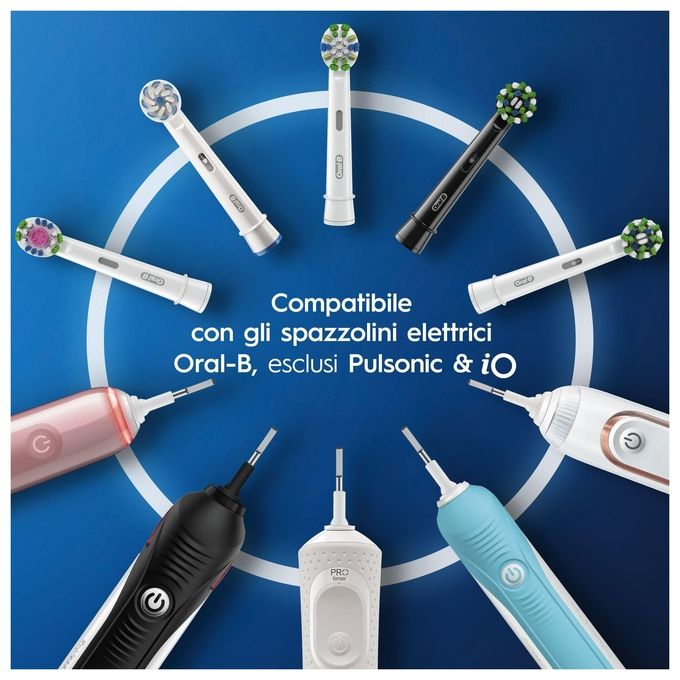 Braun Oral-B 3D White Testine di Ricambio con Tecnologia CleanMaximiser Confezione da 3 Pezzi