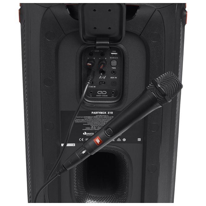 JBL PBM100 Microfono per Karaoke Dinamico Cardioide Cablato 50 15000 Hz Compatibile JBL PartyBox colore Nero