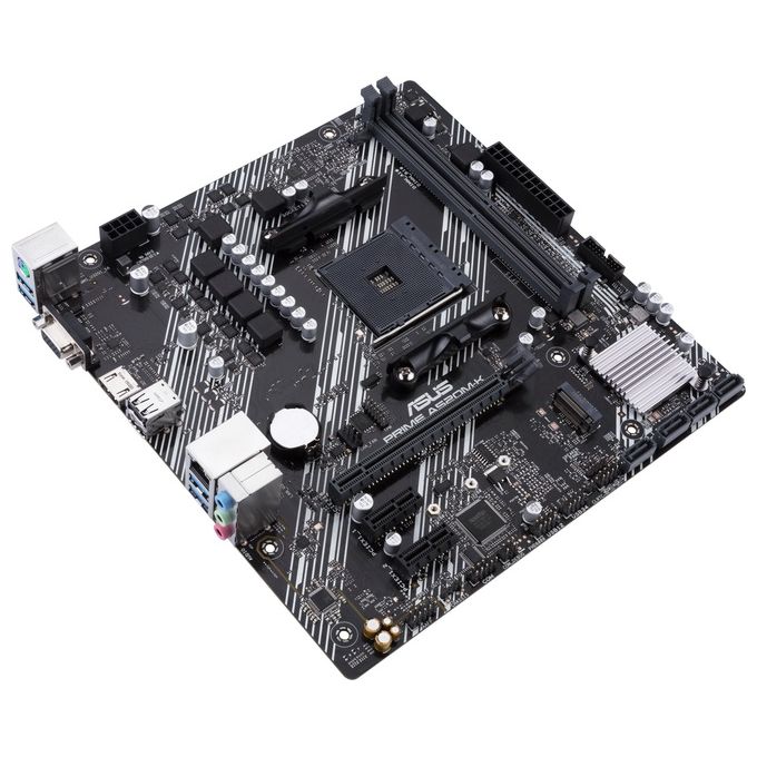 ASUS PRIME A520M-K, scheda madre AMD A520 (Ryzen AM4) micro ATX con slot M.2, 1 Gb Ethernet, HDMI-D-Sub, SATA 6 Gbps, USB 3.2 Gen 1 Type-A