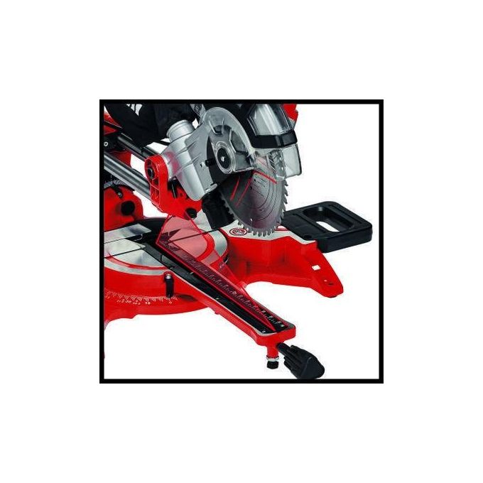 Einhell 4300390 TC-SM 2131-1 Dual Troncatrice Radiale a Trazione 1800 W 4900 min-1 lama 210 mm metallo duro laser integrato