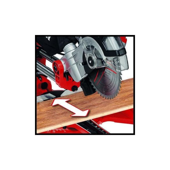 Einhell 4300390 TC-SM 2131-1 Dual Troncatrice Radiale a Trazione 1800 W 4900 min-1 lama 210 mm metallo duro laser integrato