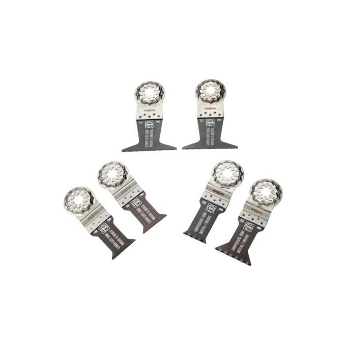 Fein 35222967010 Best of E-Cut Starlock Set 6 Lame da Taglio a Immersione Legno e Metallo