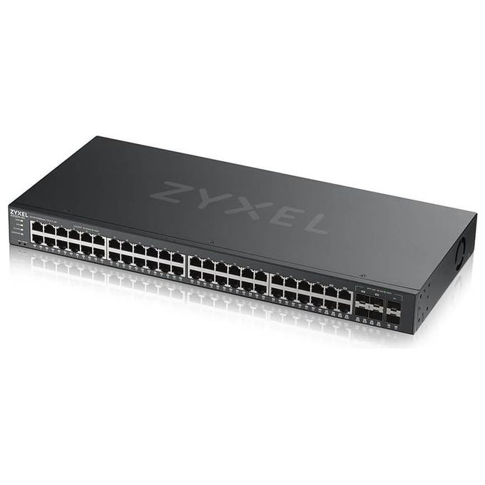 ZYXEL GS2220-50-EU0101F Switch Gestito Layer 2 44 Porte Gigabit 4 Porte Combo SFP 2 Slot SFP Fanless Rack Nero