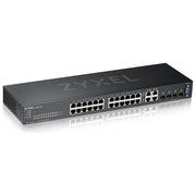 Zyxel GS2220-28-EU0101F Switch di Rete Gestito L2 24 Porte Gigabit Ethernet 4 Porte Combo SFP Fanless Montaggio Rack colore Nero