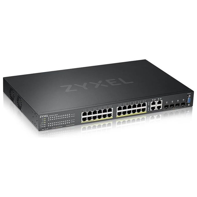 ZYXEL GS2220-28HP-EU0101F Switch Gestito Layer 2 24 Porte Gigabit PoE+ 375W 4 Porte Combo SFP Nero