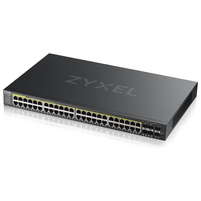 ZYXEL GS2220-50HP-EU0101F Switch Gestito Layer 2 44 Porte Gigabit PoE+ 375 W 6 Slot SFP Nero
