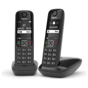 Gigaset AS690 Duo Coppia Cordless Display 2'' Vivavoce Rubrica Nero